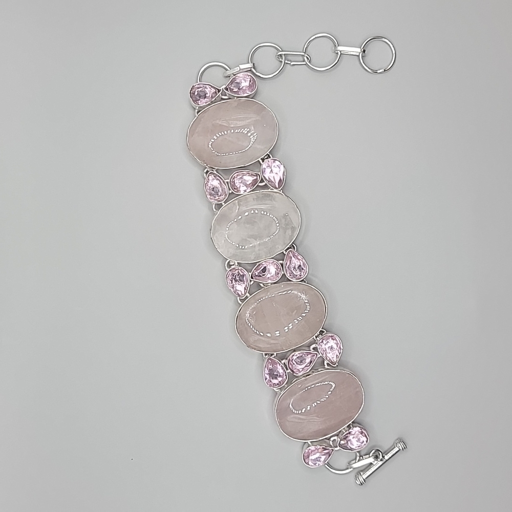 Rose Quartz and Ametrine bracelet